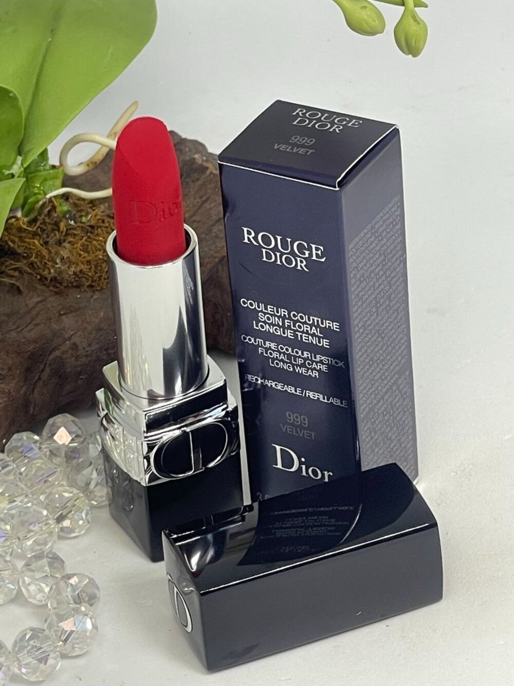 Dior Rouge Dior Couture Colour Refillable Lipstick - 999 Velvet - Full Size -NIB